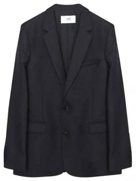 Blazer Virgin Wool Two Button Jacket - AMI - BALAAN 1