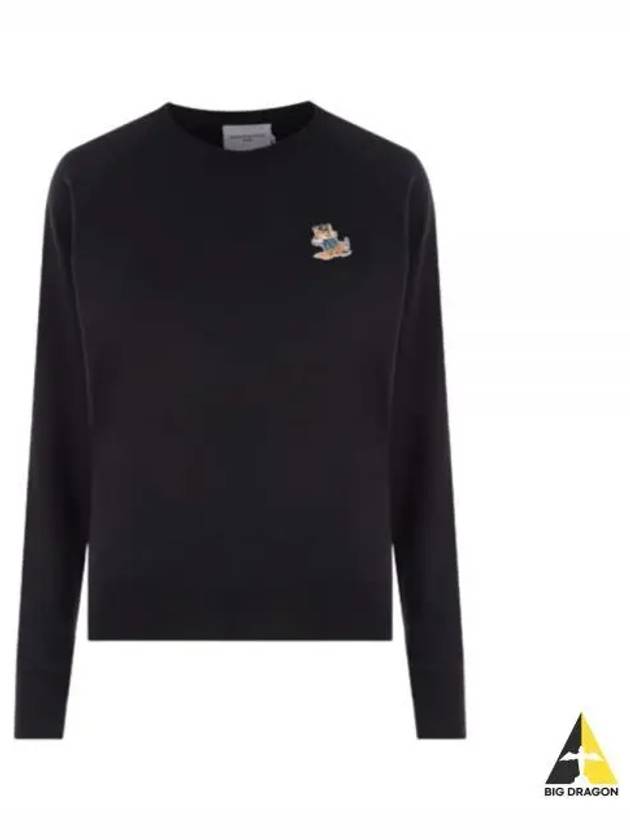 Women's Dressed Fox Patch Adjusted Sweatshirt Black - MAISON KITSUNE - BALAAN 2