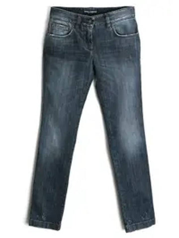 Plate Washed Jeans Blue - DOLCE&GABBANA - BALAAN 1