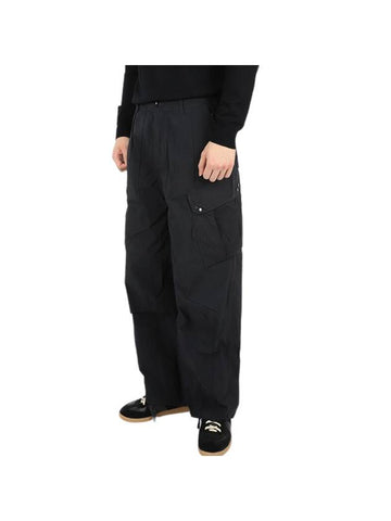 Men's Pantalone Cargo Pocket Wide Pants Black - TEN C - BALAAN 1