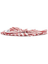 Stripe Cotton Scrunchie Red Fabric - GANNI - BALAAN 4