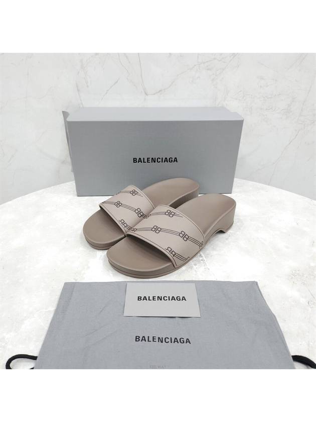 Lux You 37 BB logo low heel slide sandals - BALENCIAGA - BALAAN 6