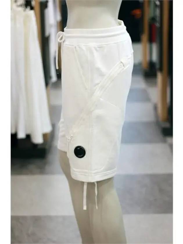 Lens Waffen Zipper Banding Shorts White - CP COMPANY - BALAAN 5