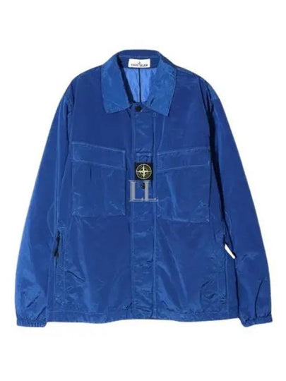 Lightweight Shirt Jacket Blue - STONE ISLAND - BALAAN 2