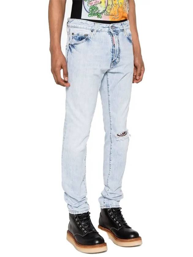 Cool Guy Distressed Skinny Jeans Blue - DSQUARED2 - BALAAN 4