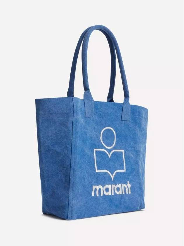 Yenky Embroidered Logo Large Shopper Tote Bag Blue - ISABEL MARANT - BALAAN 3