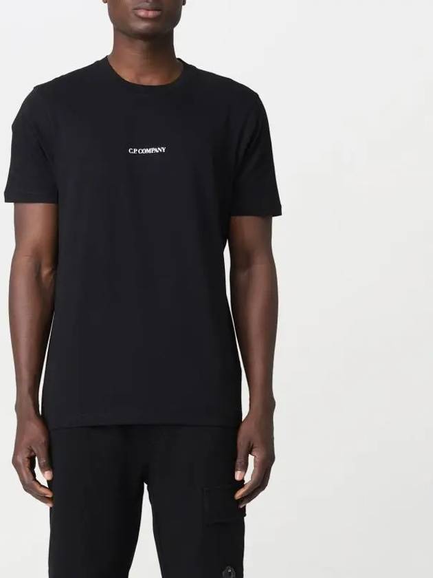 Mini Logo Printing Short Sleeve T-Shirt Black - CP COMPANY - BALAAN 2