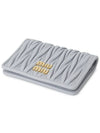 Matelasse Nappa Leather Card Wallet Grey - MIU MIU - BALAAN 4