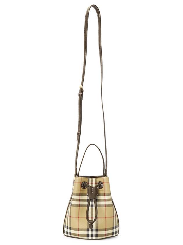 Check Mini Bucket Bag Archive Beige - BURBERRY - BALAAN 7