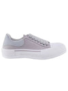 Deck Lace-Up Plimsoll Cool Low-Top Sneakers Grey - ALEXANDER MCQUEEN - BALAAN 1