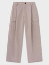 Cotton Pleated Pocket Wide Pants Nude Pink - NOIRER - BALAAN 3