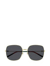 Eyewear Interlocking G Square Sunglasses Grey - GUCCI - BALAAN 1