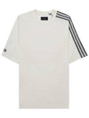 3 Stripe Short Sleeve T-Shirt Off White - Y-3 - BALAAN 11