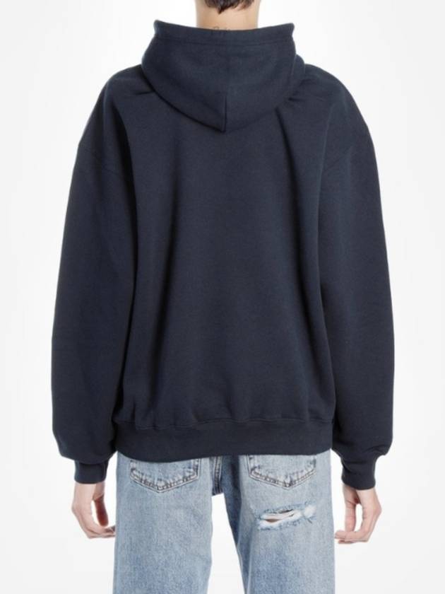 Embroidered Logo Hoodie Navy - BALENCIAGA - BALAAN 4