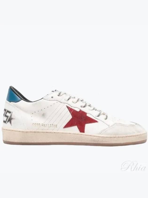 Ball Star Lace-up Leather Low Top Sneakers White - GOLDEN GOOSE - BALAAN 2