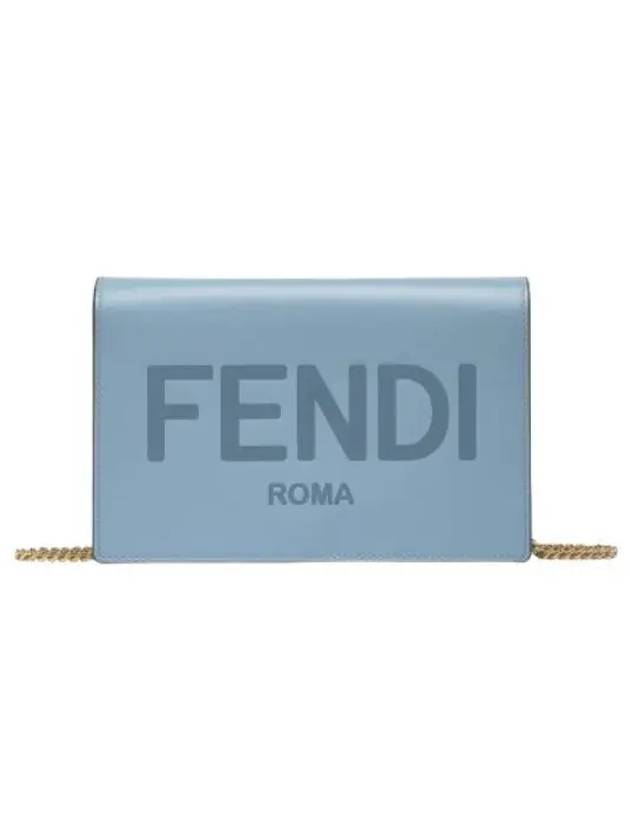 mini chain wallet light blue - FENDI - BALAAN 1