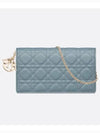 Lady Cannage Lambskin Chain Pouch Bag Cloud Blue - DIOR - BALAAN 2