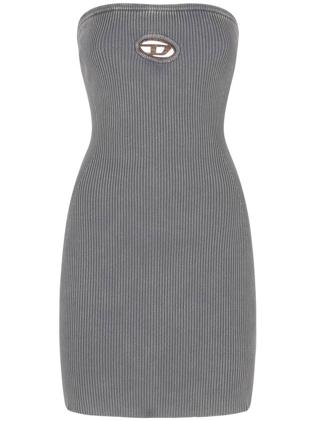 Women s M Scolo Logo Plaque Sleeveless Short Dress Gray - DIESEL - BALAAN 2