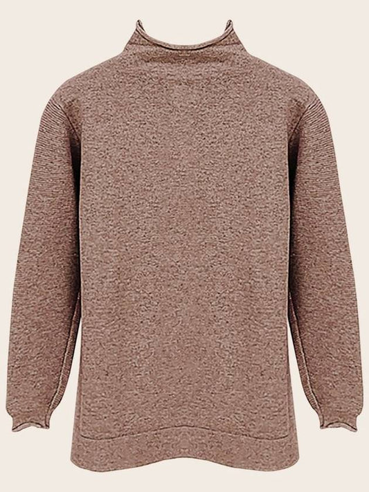 Tulip Wool Half Neck Knit Turtleneck Brown - ARIFF - BALAAN 2