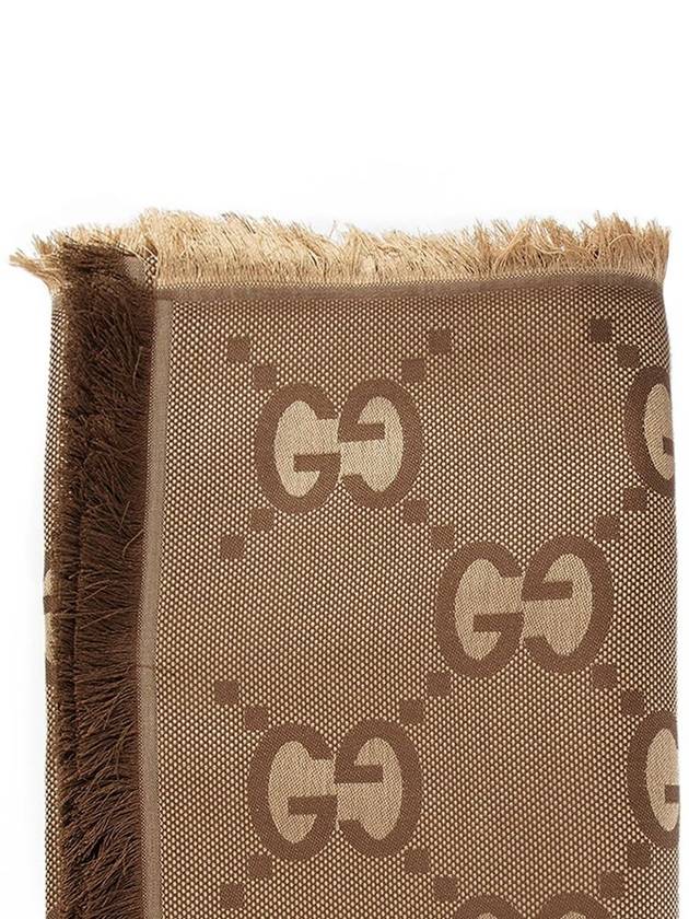 GG Scarf Beige Ebony - GUCCI - BALAAN 3