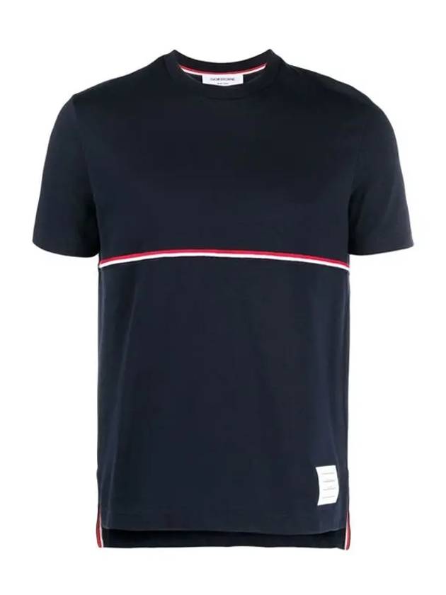 Midweight Jersey Short Sleeve T-Shirt Navy - THOM BROWNE - BALAAN 2