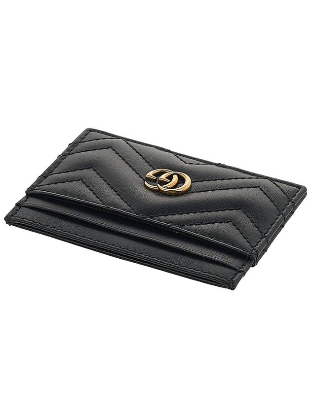 GG Marmont Matelasse 2 Tier Card Wallet Black - GUCCI - BALAAN 5