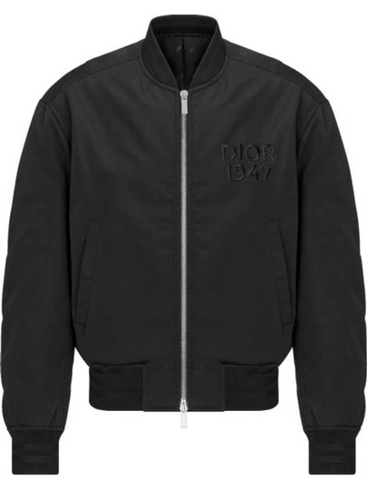 Logo Embroided Bomber Jacket Black - DIOR - BALAAN 2