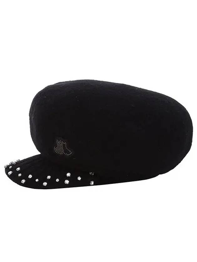 Cubic decorated beret 8621LBVCBLACK - BLACK&WHITE - BALAAN 3