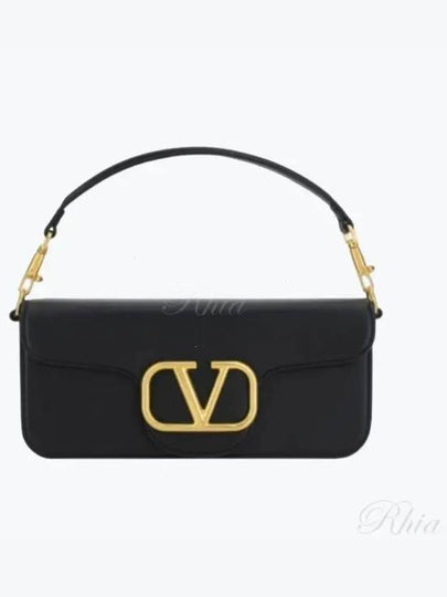 Loco Leather Shoulder Bag Black - VALENTINO - BALAAN 2