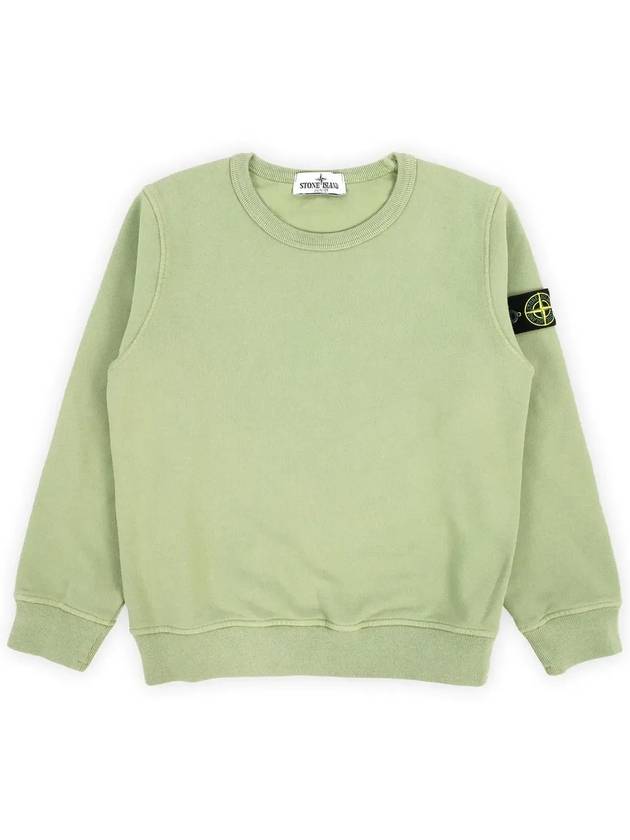 Kids Wappen Patch Organic Cotton Fleece Sweatshirt Green - STONE ISLAND - BALAAN 4