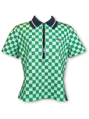 LV Match Checkerboard Polo Shirt 1AA8YR - LOUIS VUITTON - BALAAN 1