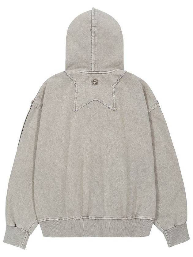 Runway Mugung Vintage Two-Way Zip-Up Hoodie Oatmeal - ULKIN - BALAAN 3