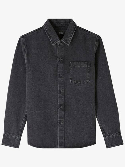 Vittorio Brodée Poitrine Denim Shirt Jacket Black - A.P.C. - BALAAN 2