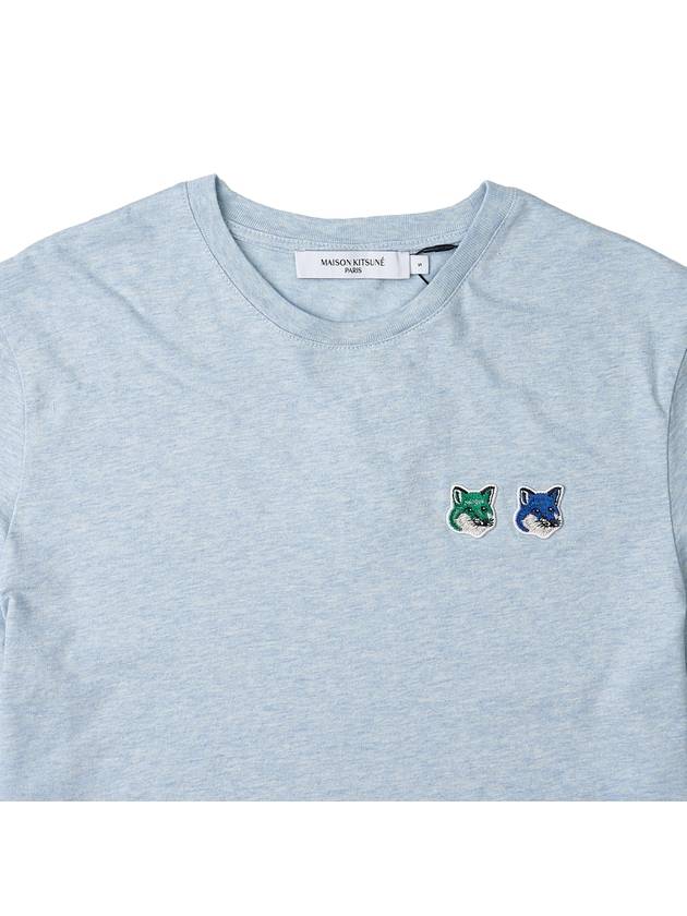 Maison Kitsune Women's Double Fox Head Patch TShirt KW00106KJ0008 BHM - MAISON KITSUNE - BALAAN 3