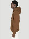 Drop Shoulder Drawstring Cotton Hoodie Brown - LEMAIRE - BALAAN 4