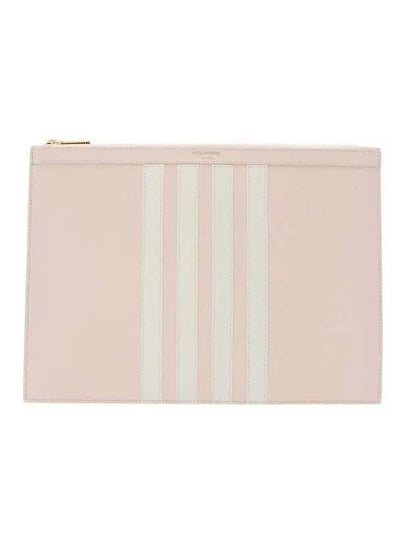 Diagonal Medium Document Case Clutch Bag Light Pink - THOM BROWNE - BALAAN 2