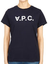 VPC Logo Organic Cotton Short Sleeve T-Shirt Navy - A.P.C. - BALAAN 2