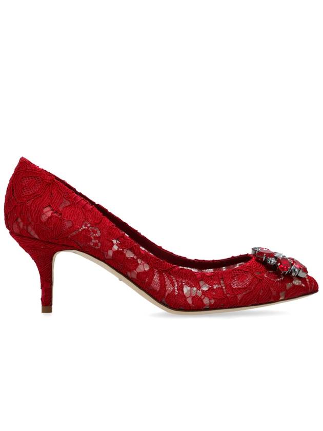 Brooch Lace Rainbow Pumps Heel Red - DOLCE&GABBANA - BALAAN 2