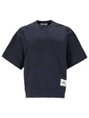 Logo Patch Short Sleeve T-Shirt Midnight - JIL SANDER - BALAAN 2