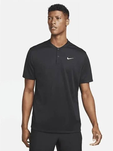 Men's Dri Fit Tennis Blade Polo Short Sleeve T-Shirt Black - NIKE - BALAAN 1