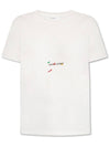 Color Print Short Sleeve T-Shirt Grey - SAINT LAURENT - BALAAN 1