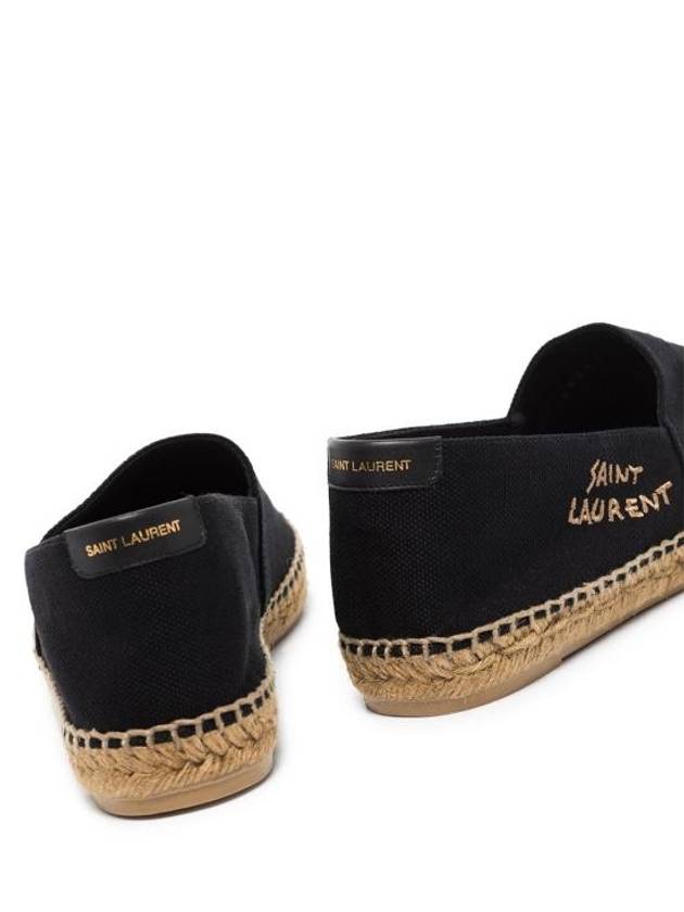 Women's Monogram Espadrilles Black - SAINT LAURENT - BALAAN 3