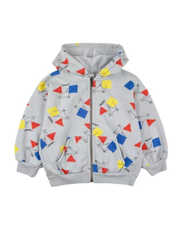 Kids Graphic Print Hooded Jacket Grey - BOBO CHOSES - BALAAN 1