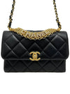 Women s AS3240 Lambskin Strass Gold Metal Shoulder Bag Built in Chip - CHANEL - BALAAN 2