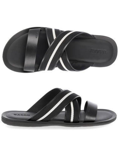 Sasha Strap Slippers Black - BALLY - BALAAN 1