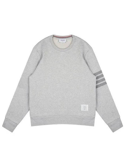 Classic Loopback Terry Tonal 4-Bar Relaxed Fit Crewneck Sweatshirt Pale Grey - THOM BROWNE - BALAAN 2