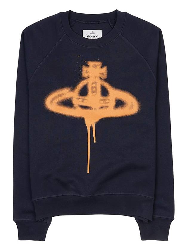 Spray ORB Raglan Sweatshirt Navy - VIVIENNE WESTWOOD - BALAAN 11