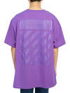 Men's Diag Tab Over Short Sleeve T-Shirt Purple - OFF WHITE - BALAAN 5