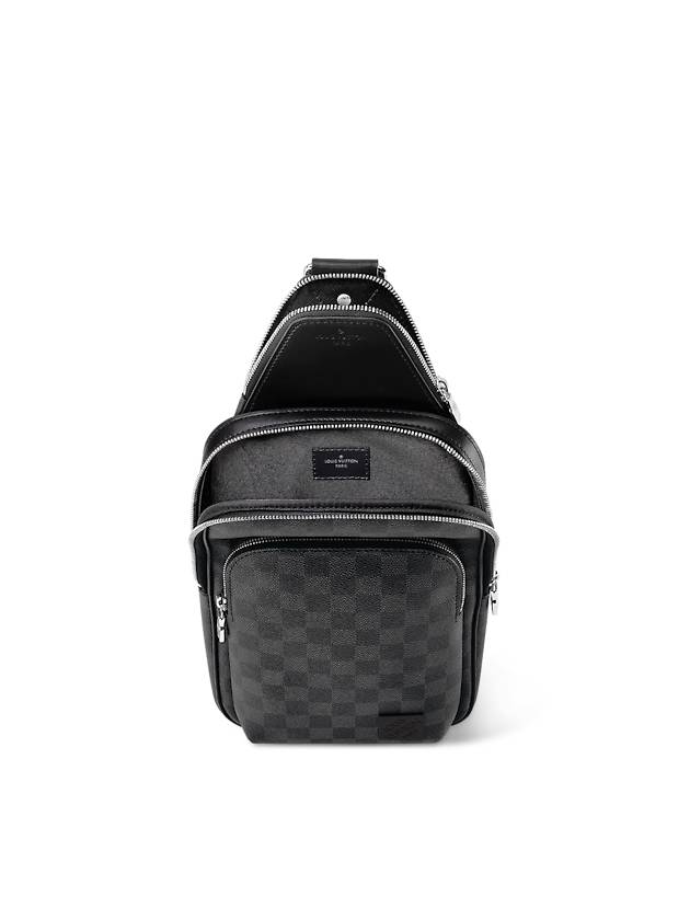 Avenue AVENUE Leather Sling Bag Black Silver - LOUIS VUITTON - BALAAN 5