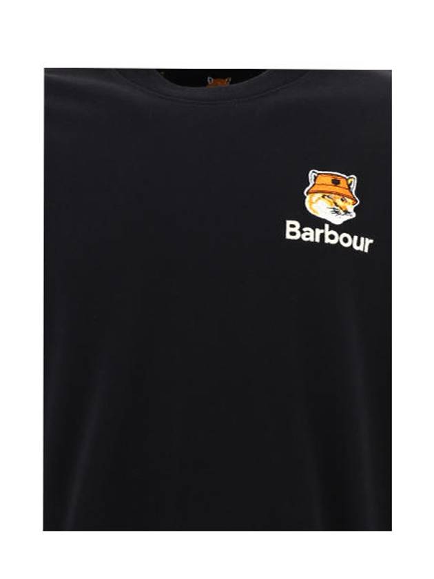 Fox Head Patch Crew Neck Long Sleeve T-Shirt Black - BARBOUR - BALAAN 4